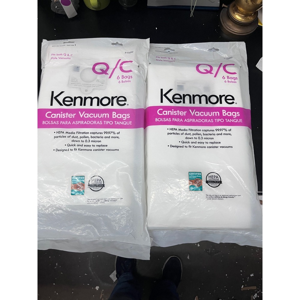 Kenmore Q/C 20-53292 Vacuum Cleaner Canister Bags 12 Pcs HEPA - Factory Sealed